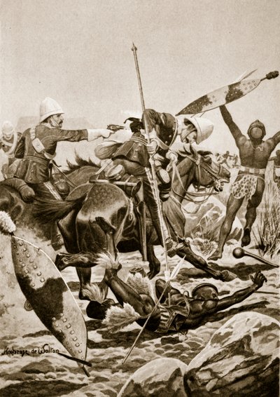 The 17th Lancers Pursuing the Zulus after Ulundi by Ambrose de Walton